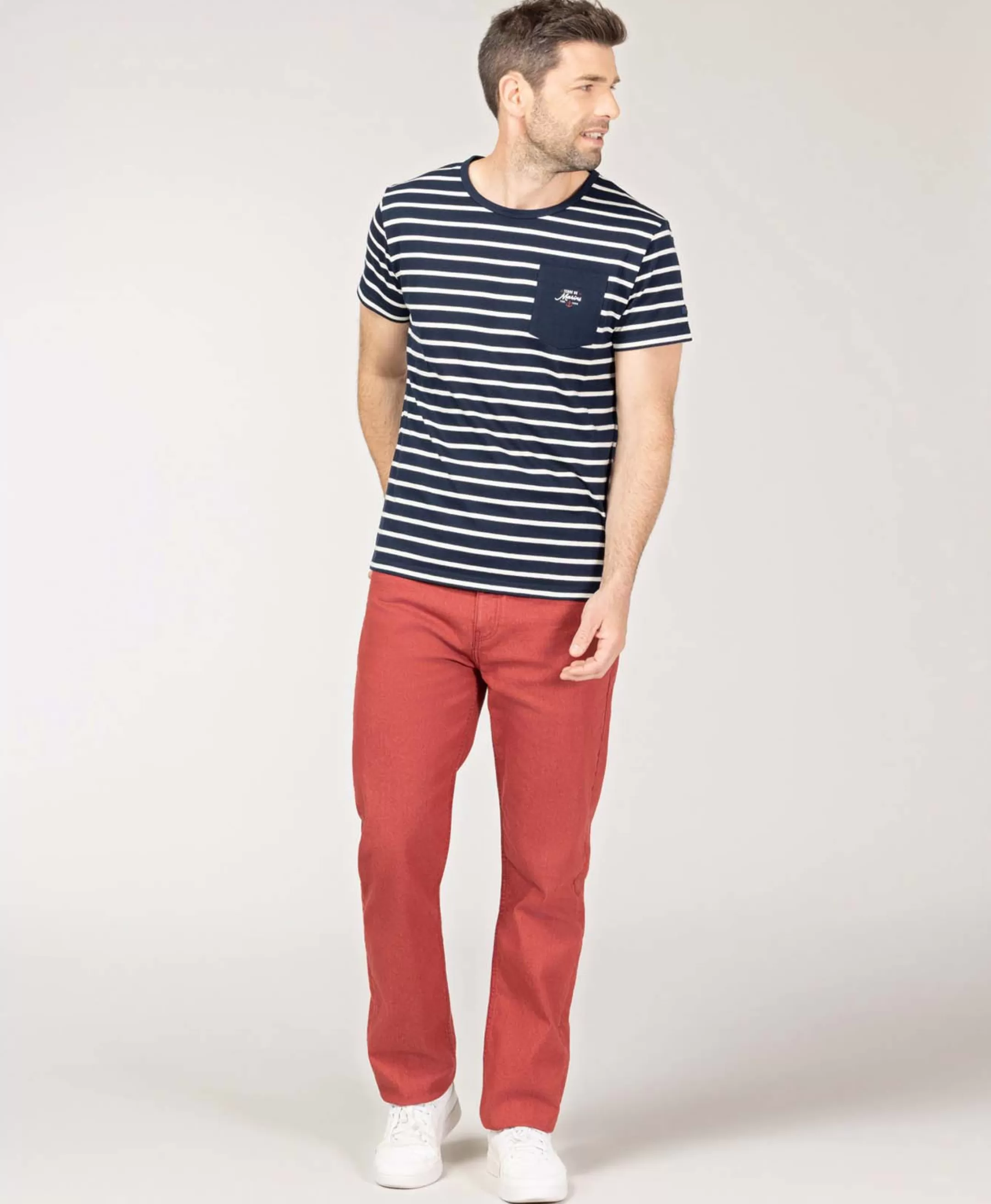 pantalon_rouge_delave_elino_3.webp Terre de Marins PANTALON ROUGE DELAVE ELINO Sale