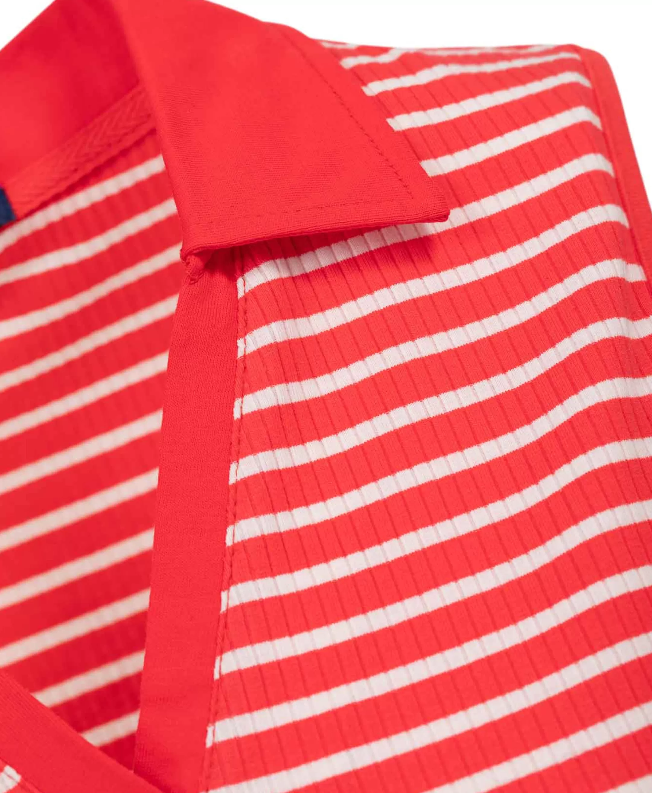 Terre de Marins POLO SsM FOND ROUGE RAYE BLANC CADY Polo F FOND ROU Online
